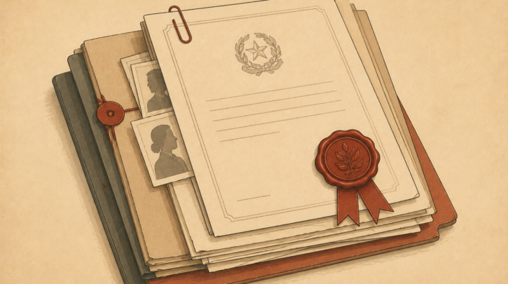Illustration of documents required for an Italian citizenship application