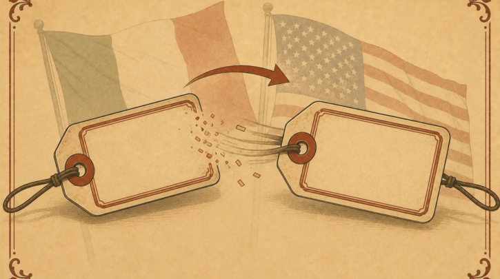 Illustration of an Italian immigrant name and identity changing over generations