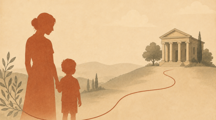 Illustration of the 1948 rule for Italian citizenship through a female ancestor