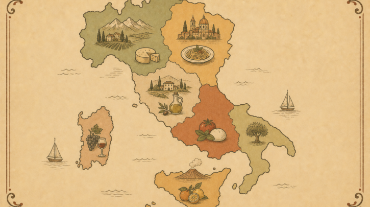 Illustration of Italy's distinct regional heritage