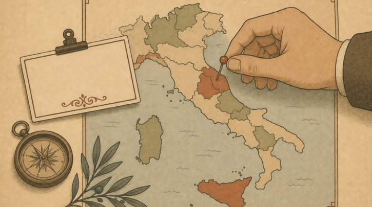 Illustration of researching an Italian surname's geographic distribution